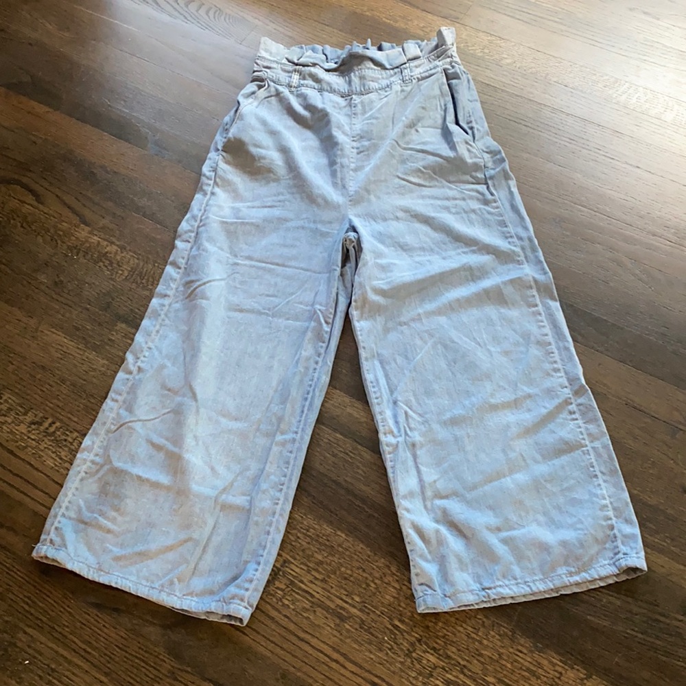Blank NYC  Paper Bag Chambray Jeans Crop Pants M
